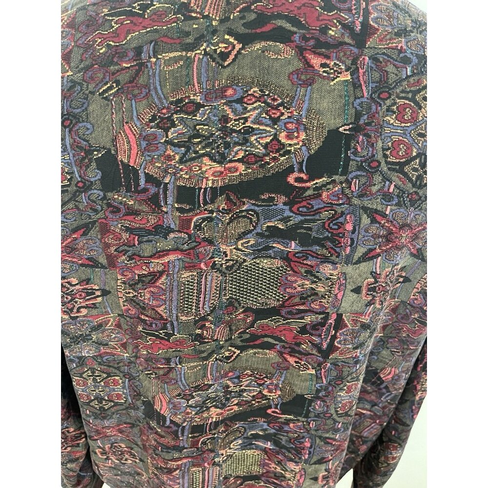 Vintage COOGI Abstract Art Pure Silk Shirt Men's Size XL Long Sleeve Italy - Picture 8 of 11